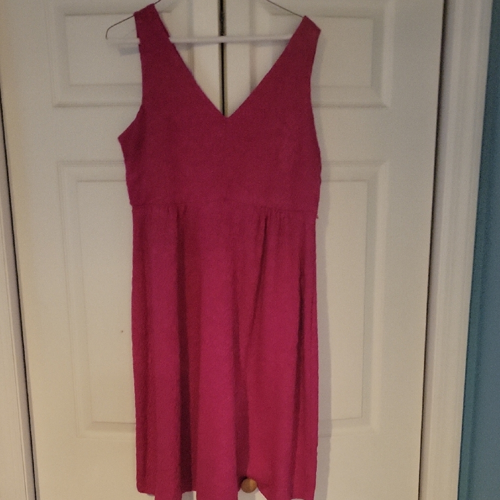 Motherhood Vibrant Pink Maternity Dress